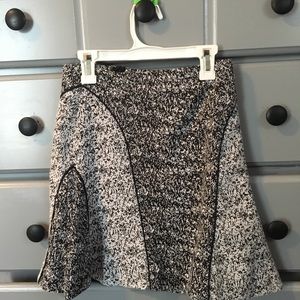 Black and white mini skirt